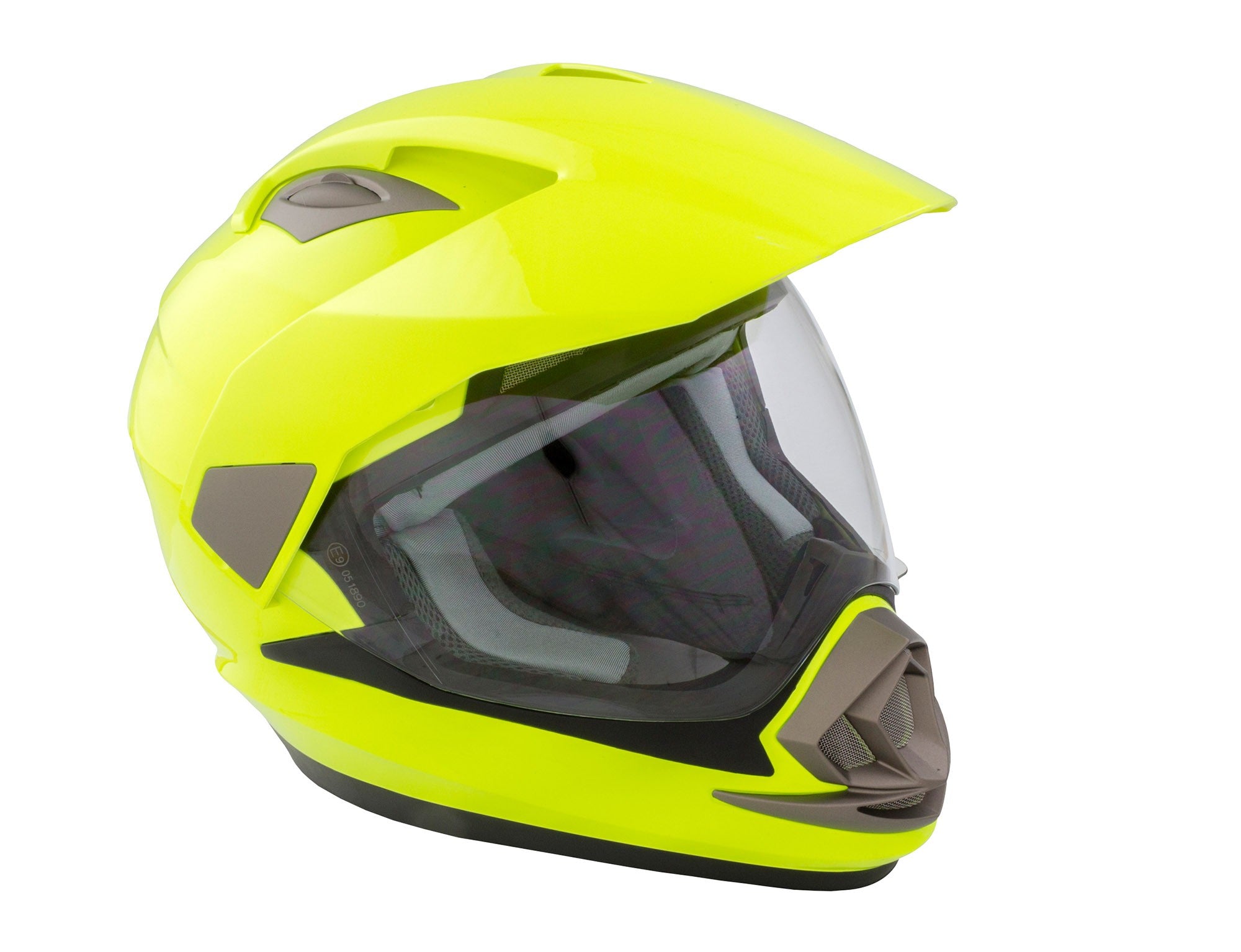 GSB XP-14A Adventure Helmet Gloss Plain Fluo Yellow - FREE UK Shipping, FREE 365 Day Returns | Moto Central