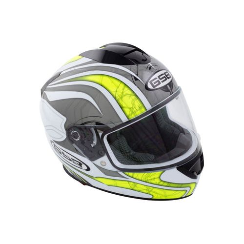 GSB G-350 Full Face Helmet White / Black / Fluo Yellow