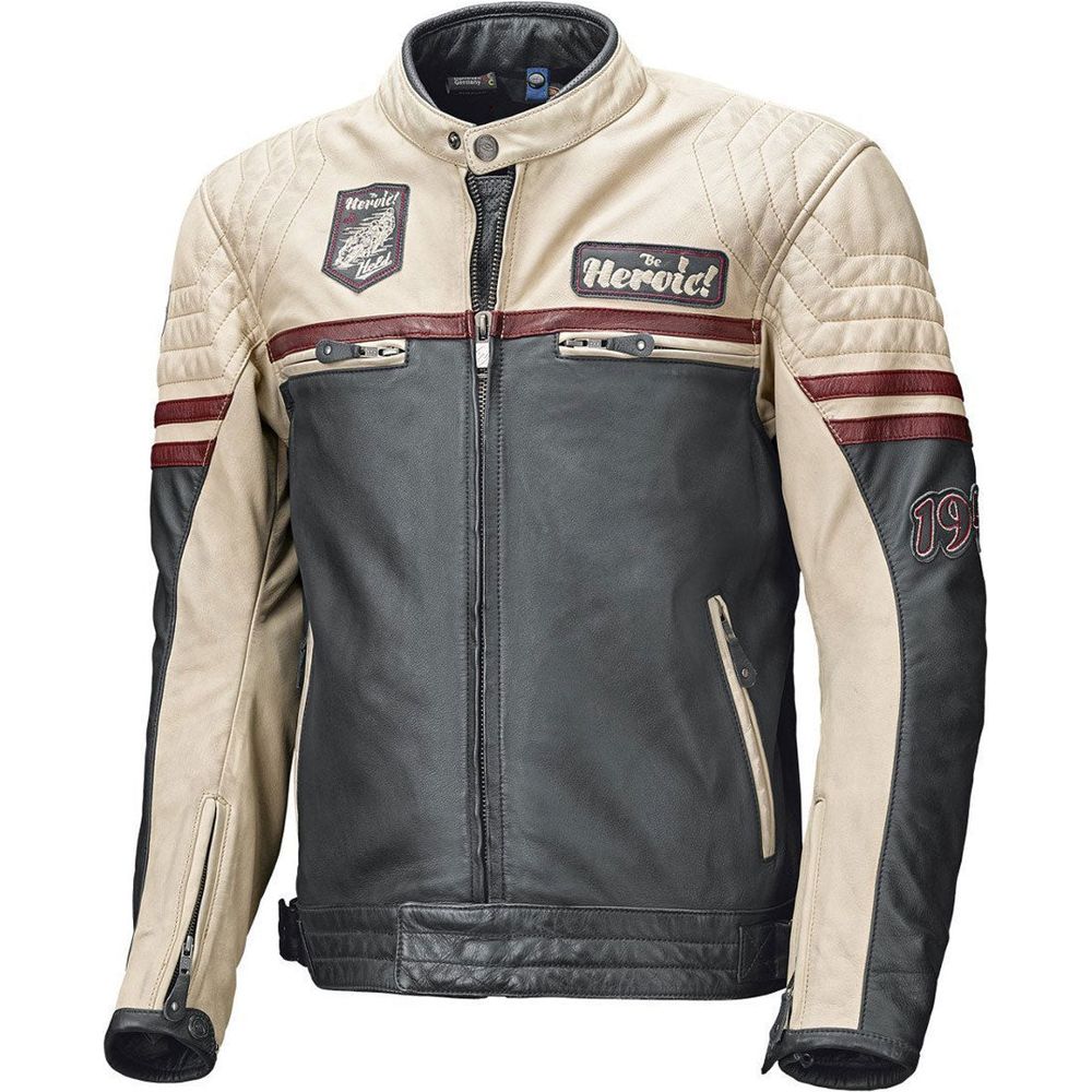 Held Baker Leather Jacket Blue / Beige / Burgundy