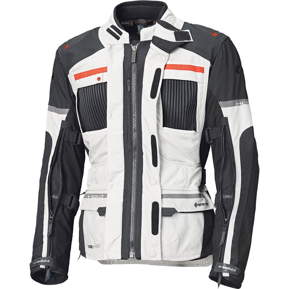 Held Carese Evo Gore-Tex Jacket Grey / Red - FREE UK Shipping, FREE 365 Day Returns | Moto Central