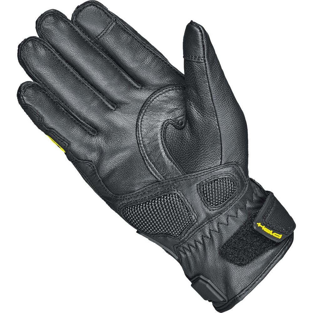 Held Kakuda Leather Gloves Black / Fluo Yellow - FREE UK Shipping, FREE 365 Day Returns | Moto Central