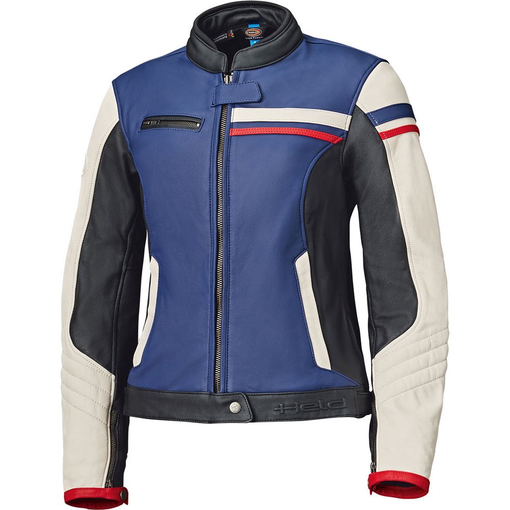 Held Midway Ladies Leather Jacket Blue / Red / White