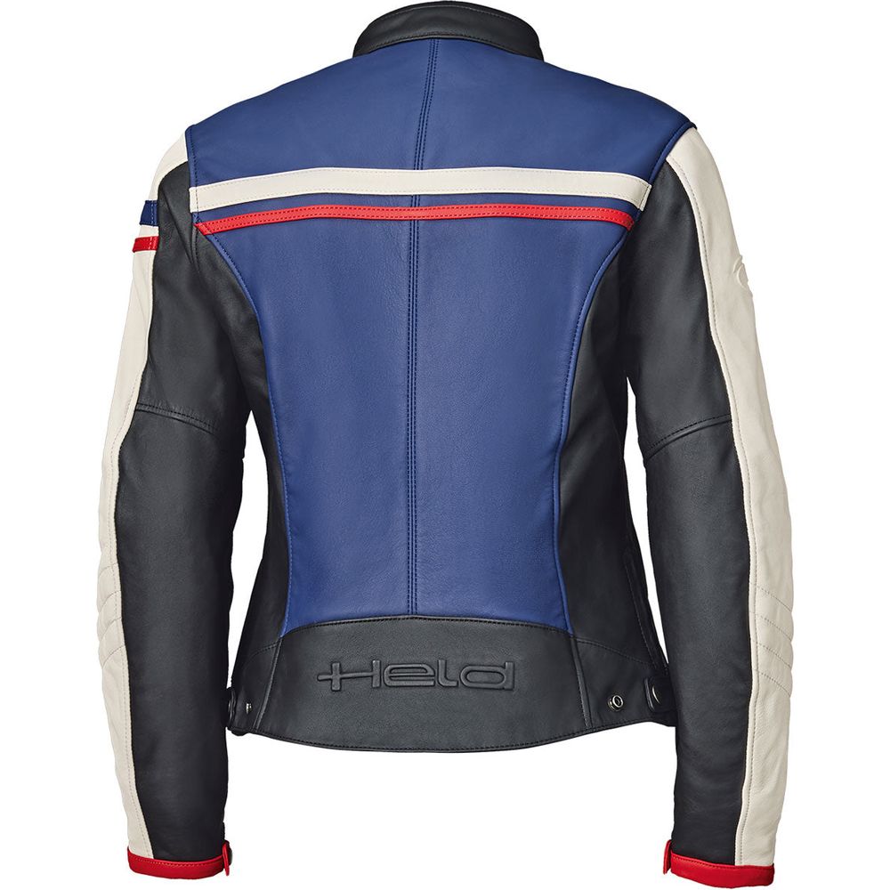 Held Midway Ladies Leather Jacket Blue / Red / White  - FREE UK Delivery - Moto Central