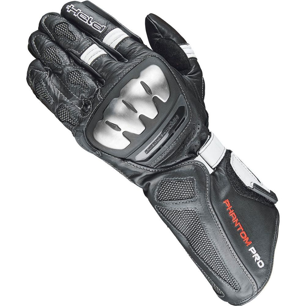 Held Phantom Pro Leather Gloves Black / White - FREE UK Shipping, FREE 365 Day Returns | Moto Central