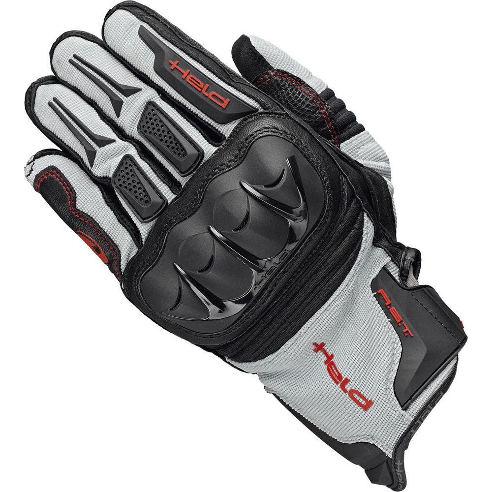 Held Sambia Textile Gloves Black / Grey / Red