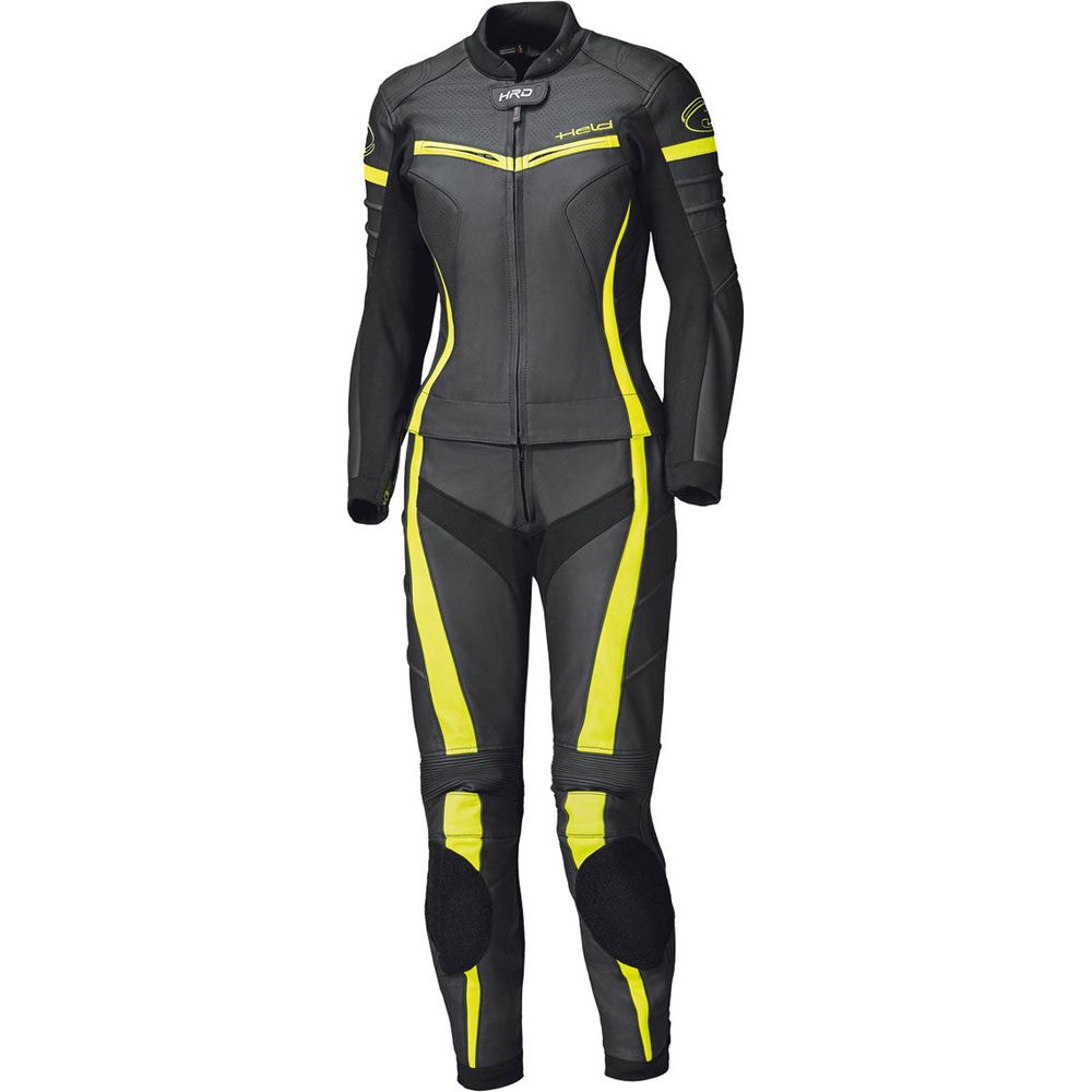 Held Spire Ladies Two Piece Suit Black / Fluo Yellow