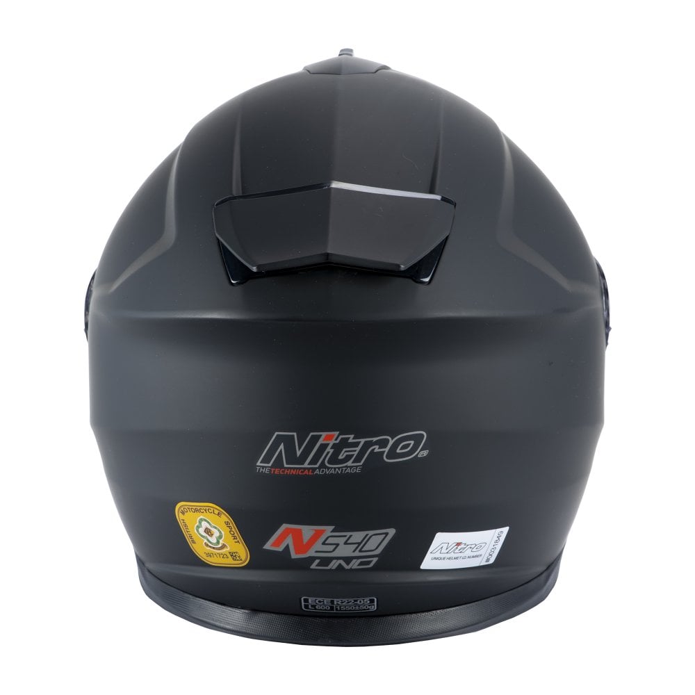 Nitro N540 DVS Full Face Helmet Satin Black  - FREE UK Delivery - Moto Central