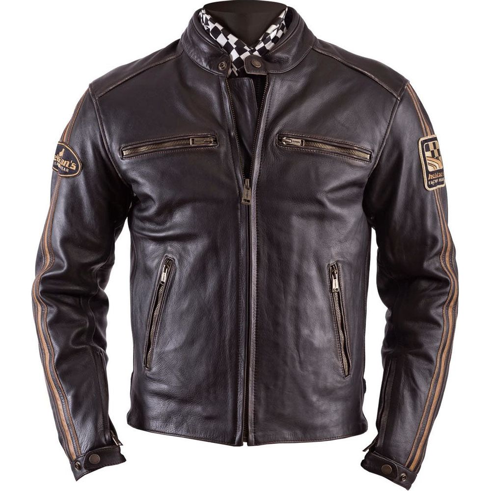 Helstons Ace Oldies Leather Jacket Brown