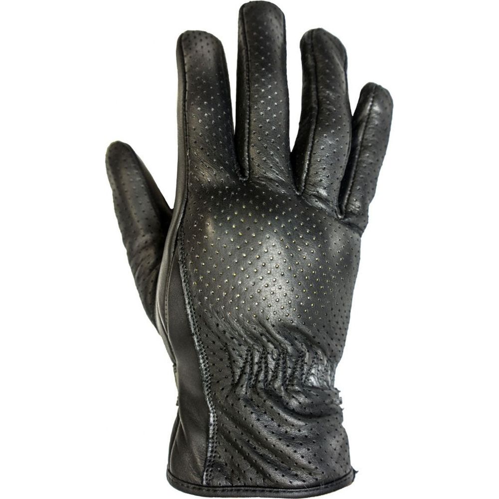 Helstons Basic Summer Perforated Leather Gloves Black