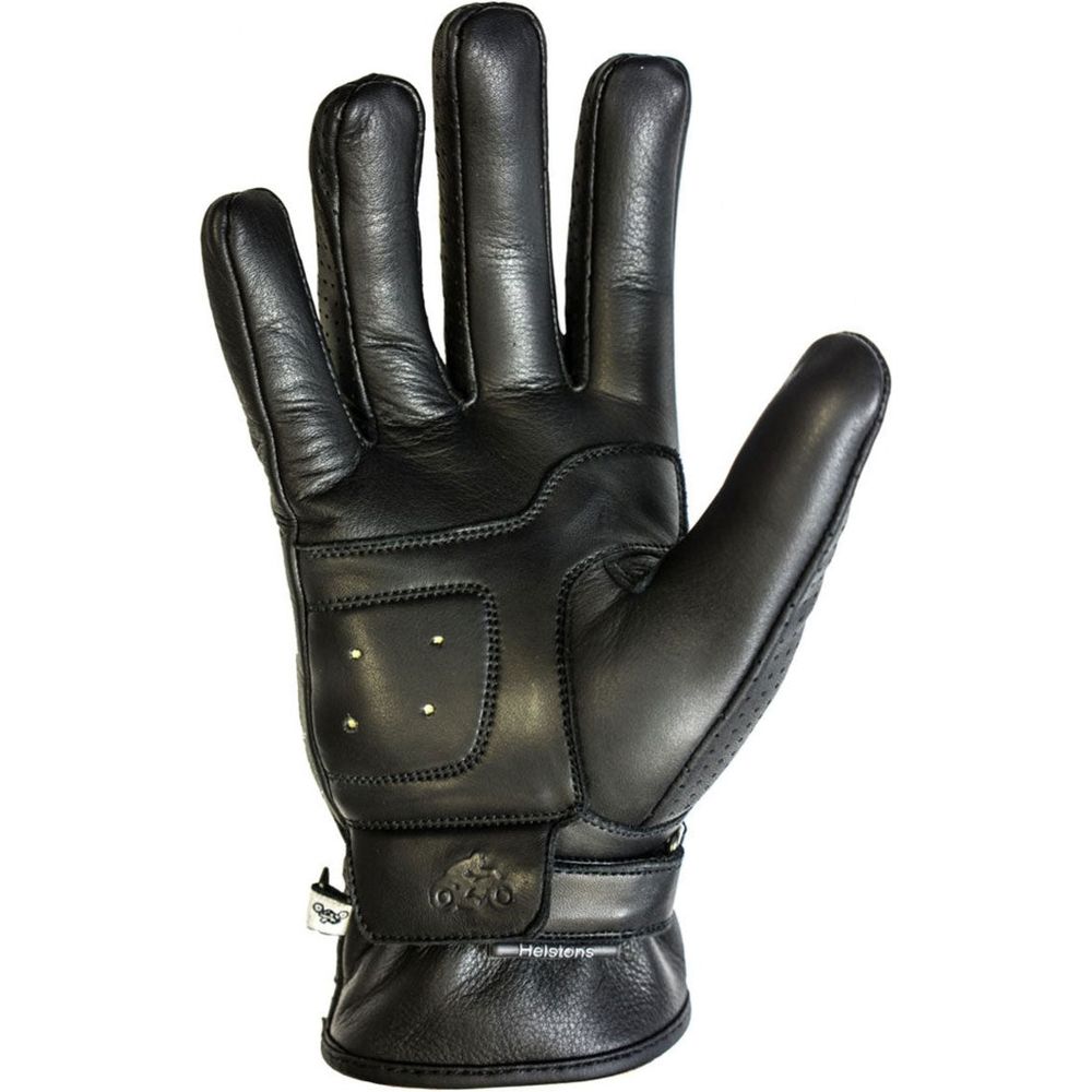 Helstons Basic Summer Perforated Leather Gloves Black