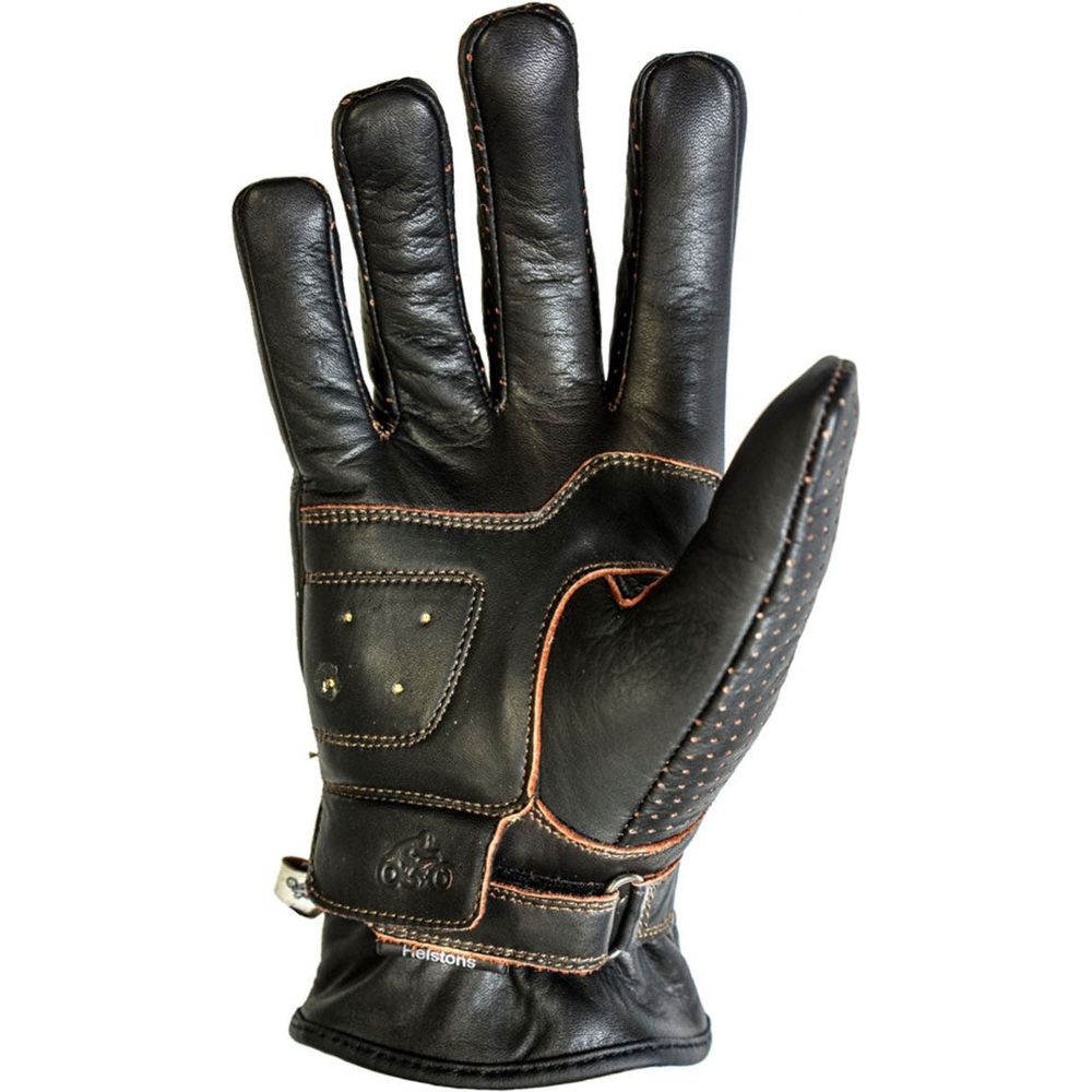 Helstons Basic Summer Perforated Leather Gloves Brown - FREE UK Shipping, FREE 365 Day Returns | Moto Central