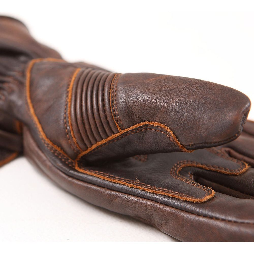 Helstons Boston Summer Leather Gloves Brown - FREE UK Shipping, FREE 365 Day Returns | Moto Central