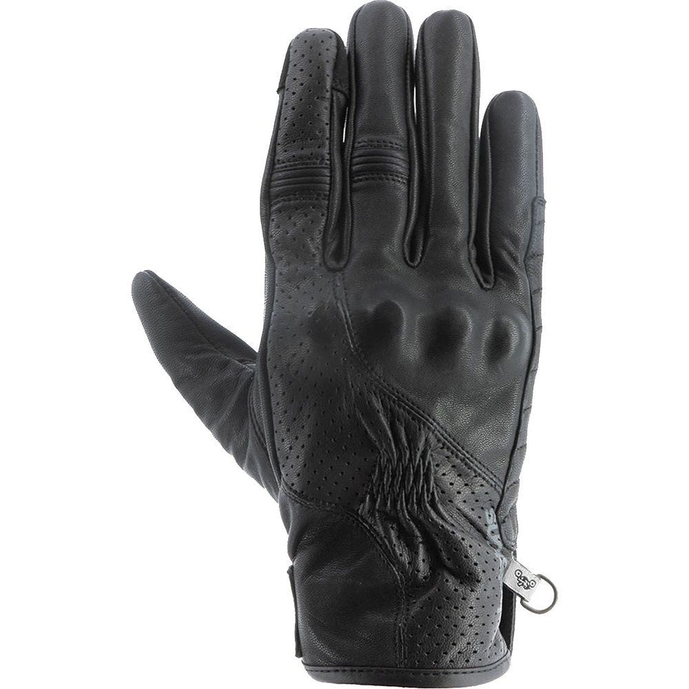 Helstons Brooks Air Summer Leather Gloves Black / Black