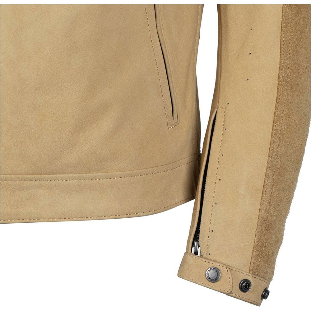 Helstons Chevy Air Perforated Buffalo Leather Jacket Sand