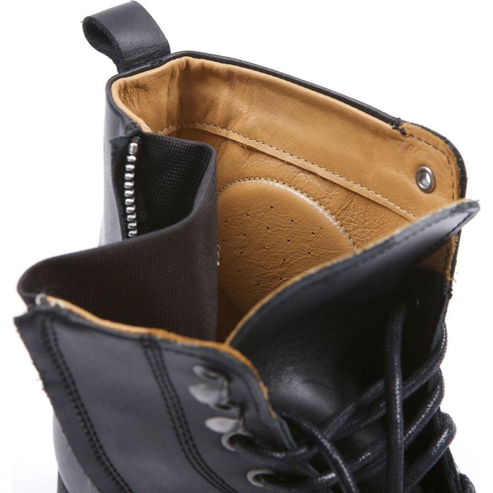 Helstons City Leather Boots Aniline Black  - FREE UK Shipping, FREE 365 Day Returns | Moto Central