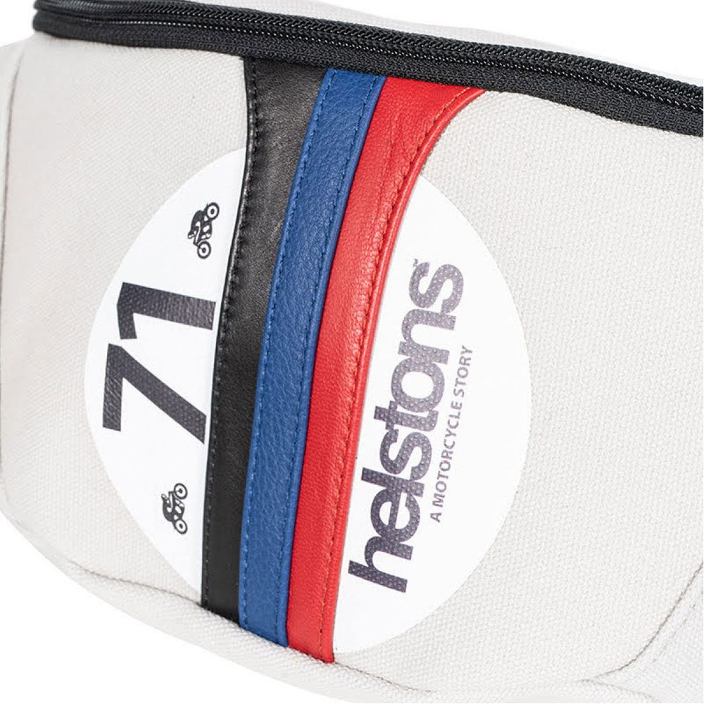 Helstons Clubman Canvas Waist Bag Grey  - FREE UK Shipping, FREE 365 Day Returns | Moto Central