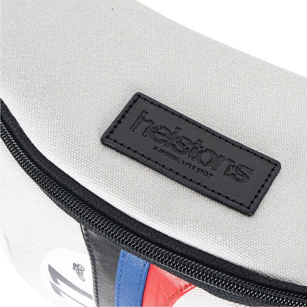 Helstons Clubman Canvas Waist Bag Grey  - FREE UK Shipping, FREE 365 Day Returns | Moto Central