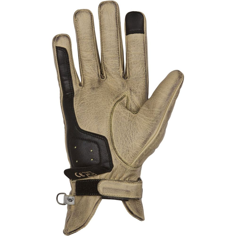 Helstons Condor Summer Leather Gloves Beige / Black - FREE UK Shipping, FREE 365 Day Returns | Moto Central