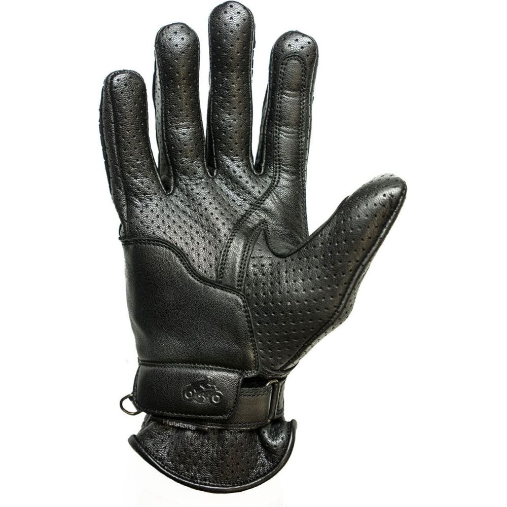 Helstons Corporate Summer Perforated Leather Gloves Black - FREE UK Shipping, FREE 365 Day Returns | Moto Central