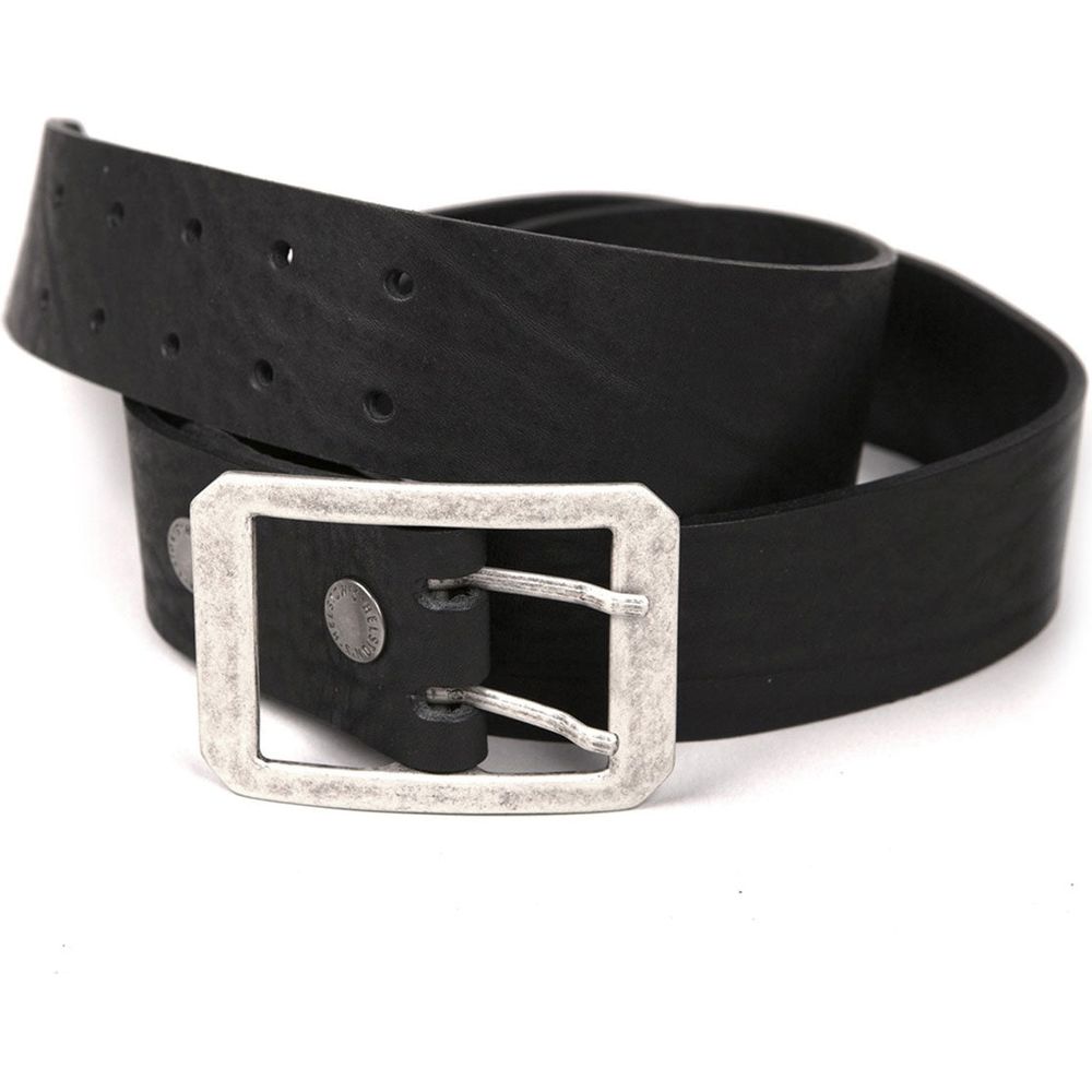 Helstons Double D Leather Belt Black