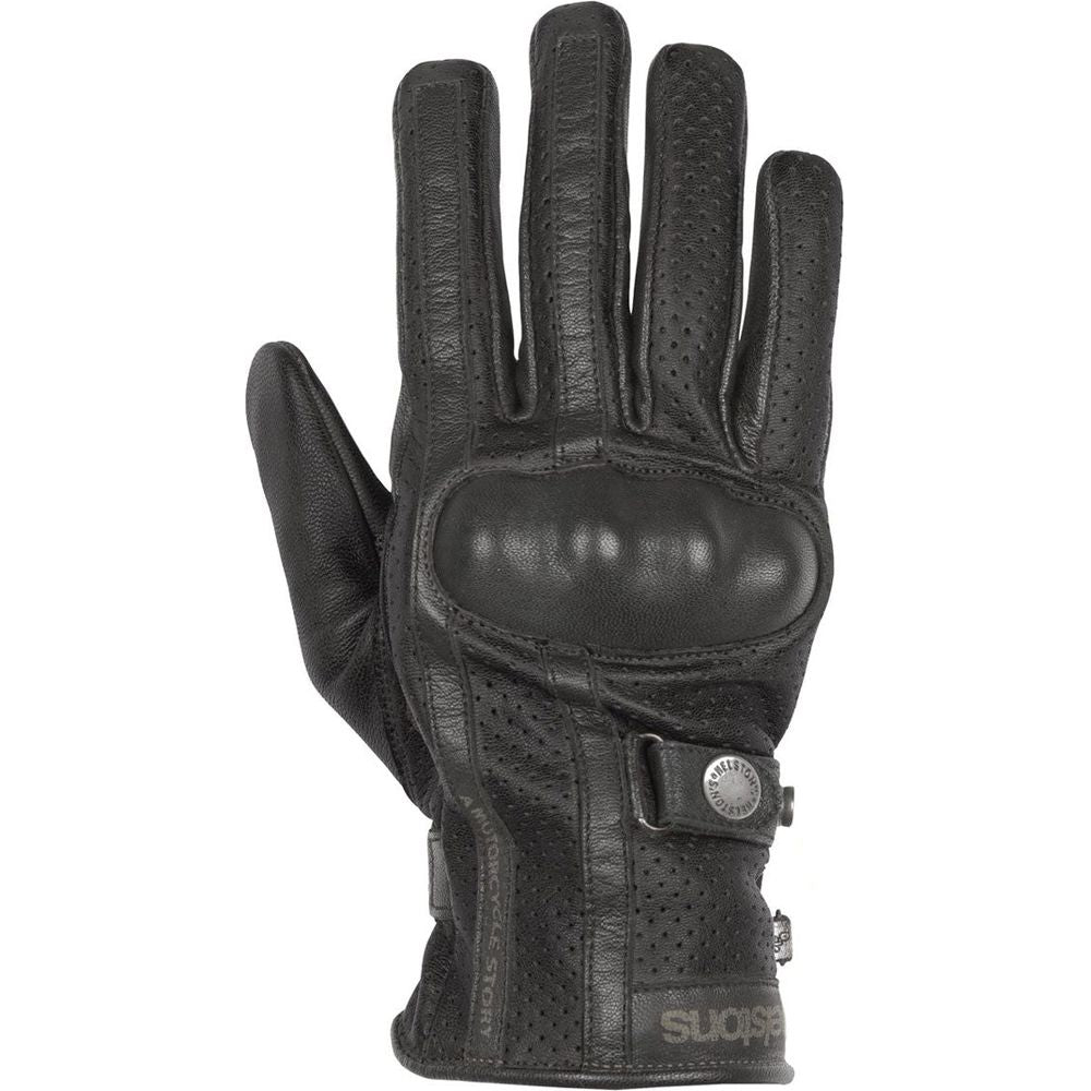 Helstons Eagle Summer Leather Gloves Black