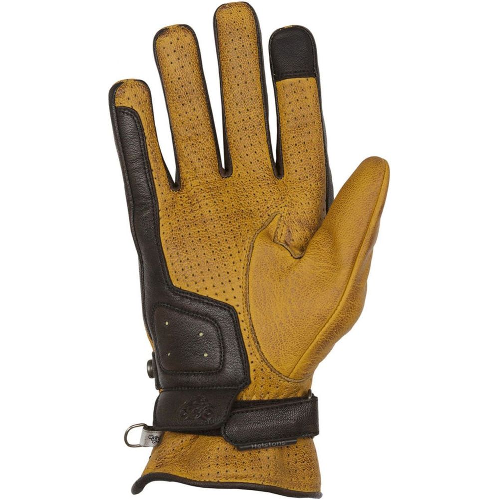 Helstons Eagle Summer Leather Gloves Gold / Brown