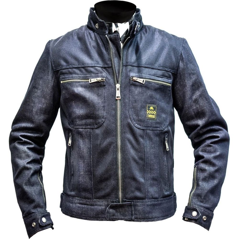 Helstons Genesis Cotton-Mesh Textile Jacket Blue