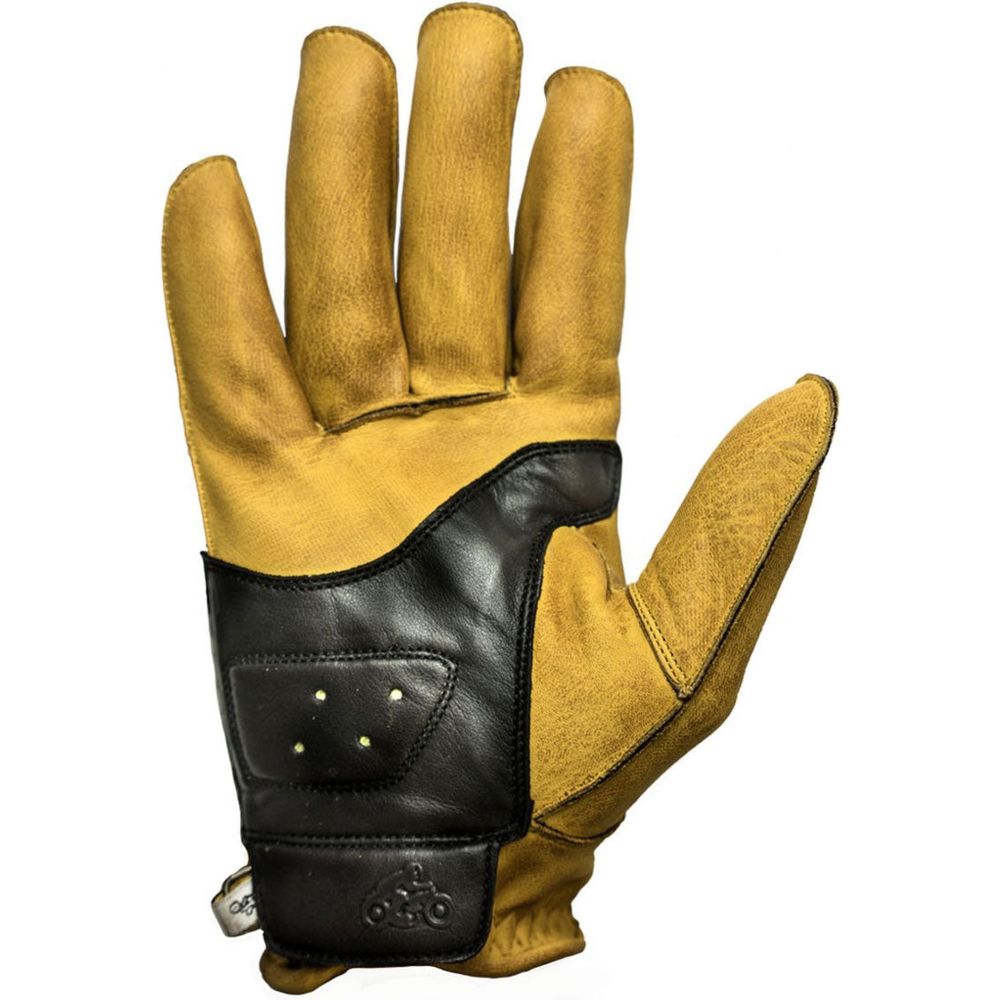 Helstons Hiro Summer Leather Gloves Gold / Black - FREE UK Shipping, FREE 365 Day Returns | Moto Central