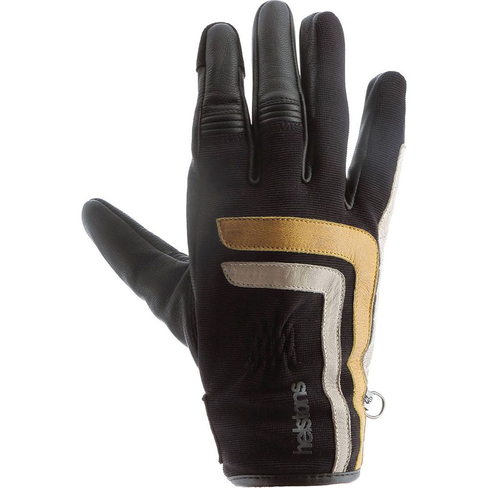 Helstons Jeff 4Ways Summer Leather Gloves Black / Gold / Beige