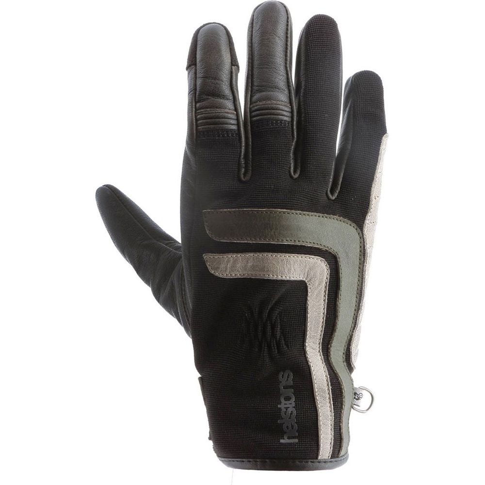 Helstons Jeff 4Ways Summer Leather Gloves Black / Khaki / Beige