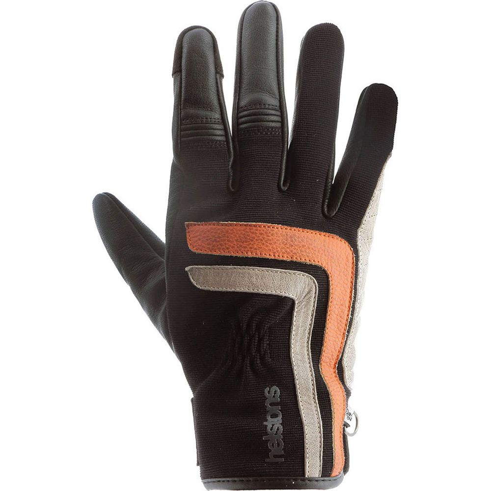 Helstons Jeff 4Ways Summer Leather Gloves Black / Orange / Beige