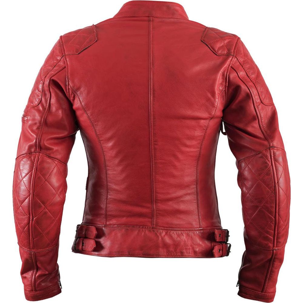 Helstons KS70 Ladies Leather Jacket Soft Red  - FREE UK Shipping, FREE 365 Day Returns | Moto Central