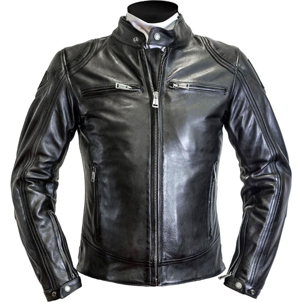 Helstons Modelo Rag Leather Jacket Black / Black