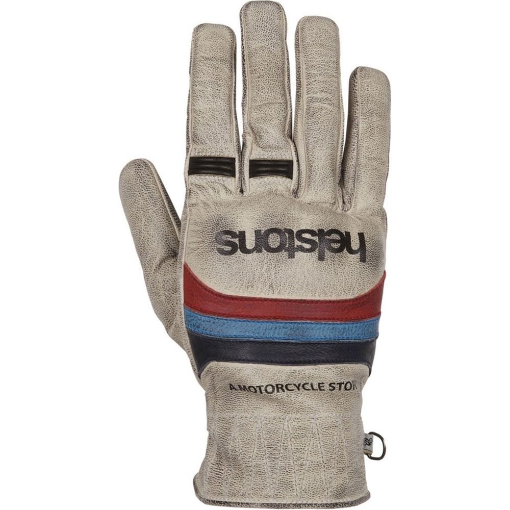 Helstons Mora Summer Leather Gloves Beige / Blue / Red