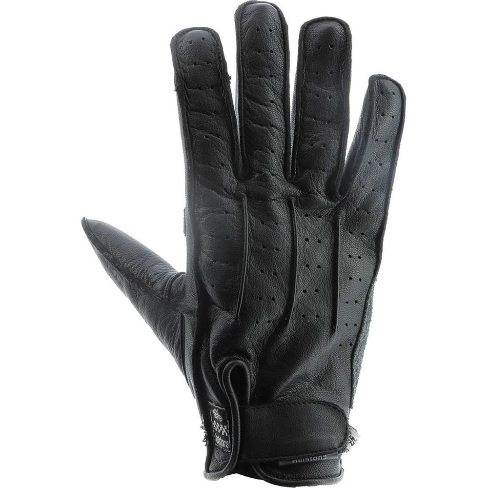 Helstons Oscar Summer Perforated Leather Gloves Black / Grey