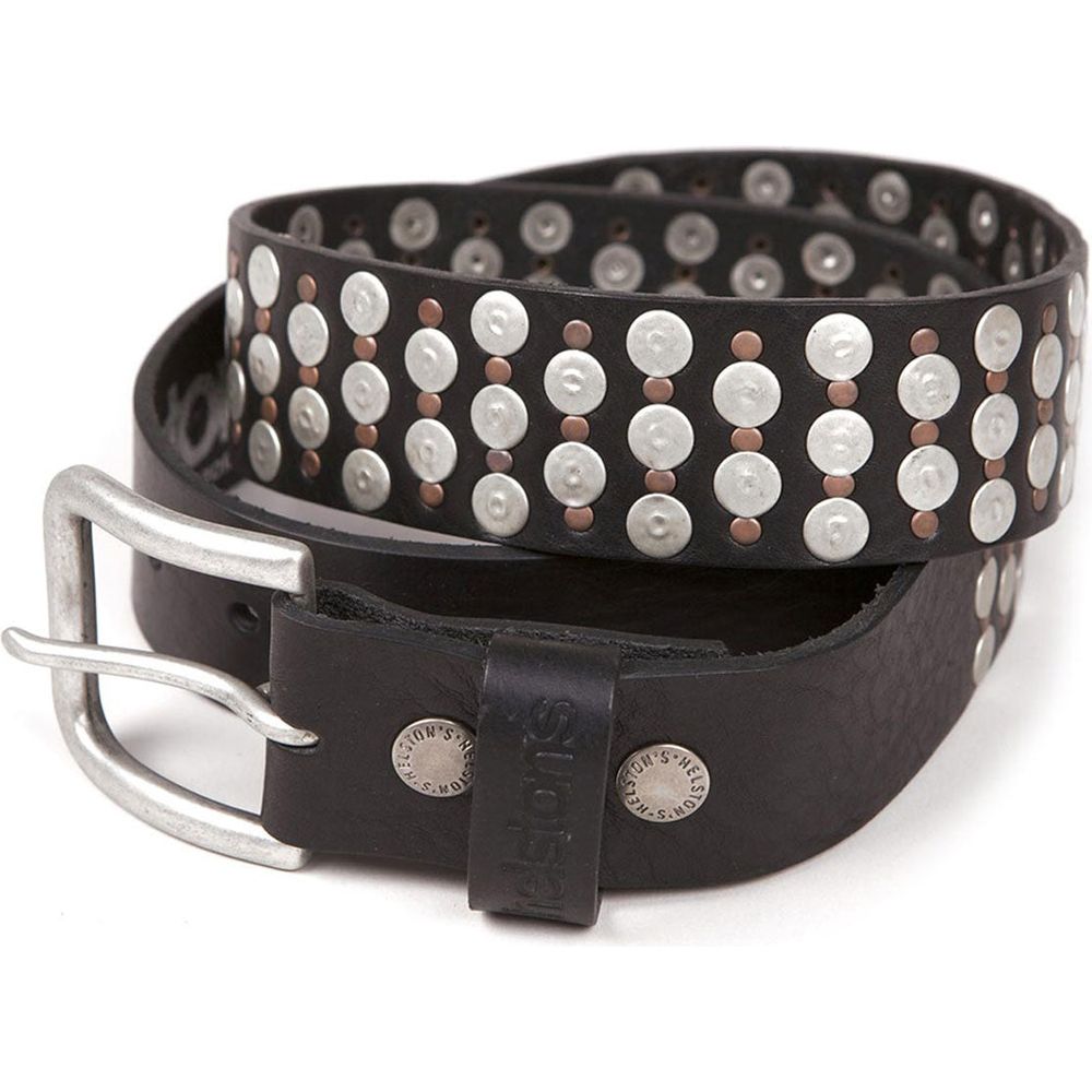 Helstons Studded Leather Belt Black