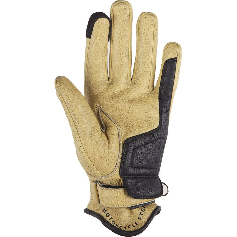 Helstons Sun Air Summer Leather Gloves Beige / Black