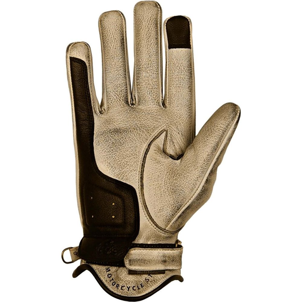 Helstons Sun Summer Leather Gloves Beige / Black - FREE UK Shipping, FREE 365 Day Returns | Moto Central