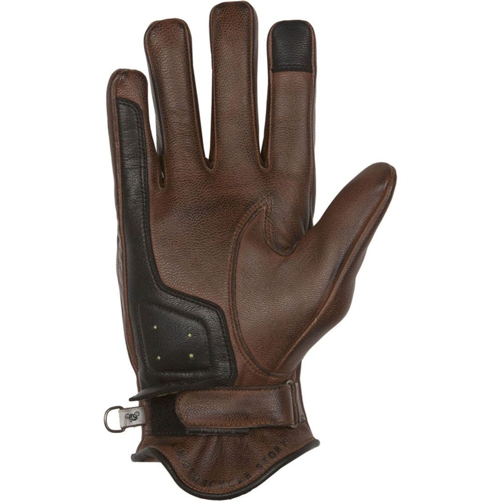 Helstons Sun Summer Leather Gloves Camel / Black - FREE UK Shipping, FREE 365 Day Returns | Moto Central