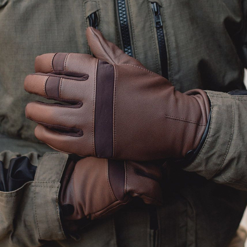 Racer (France) Bridge Leather Gloves Brown