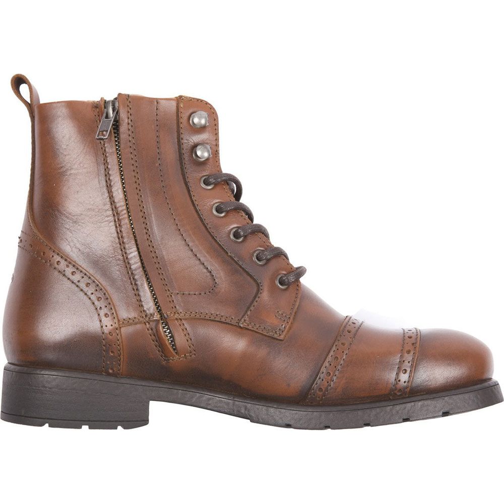 Helstons Travel Leather Boots Aniline Tan - FREE UK Shipping, FREE 365 Day Returns | Moto Central