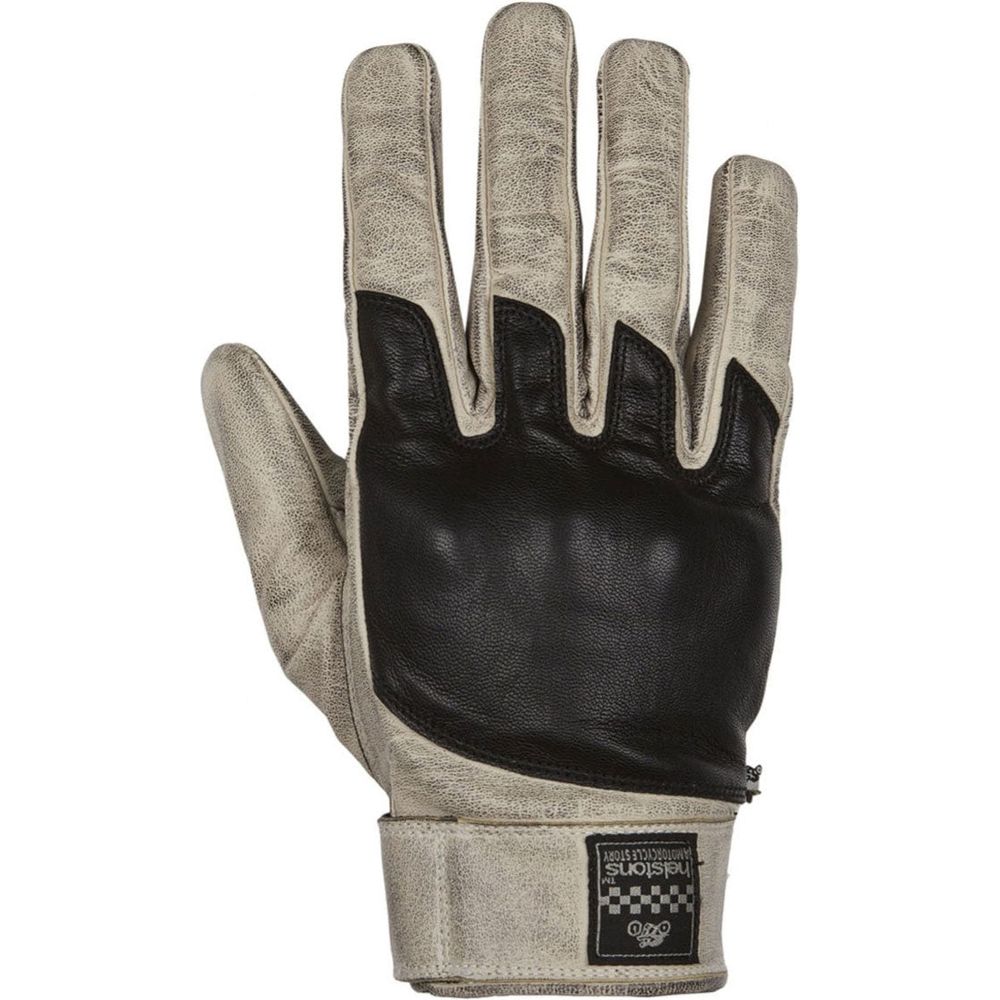 Helstons Wolf Summer Leather Gloves Beige / Black