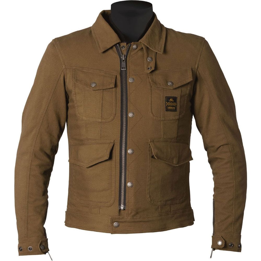 Helstons Yard Cotton Armalith Textile Jacket Khaki