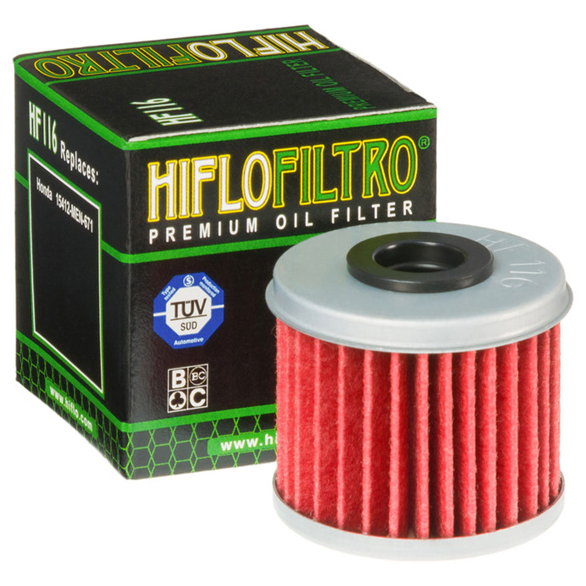 Hiflofiltro HF116 Oil Filter Red / Silver