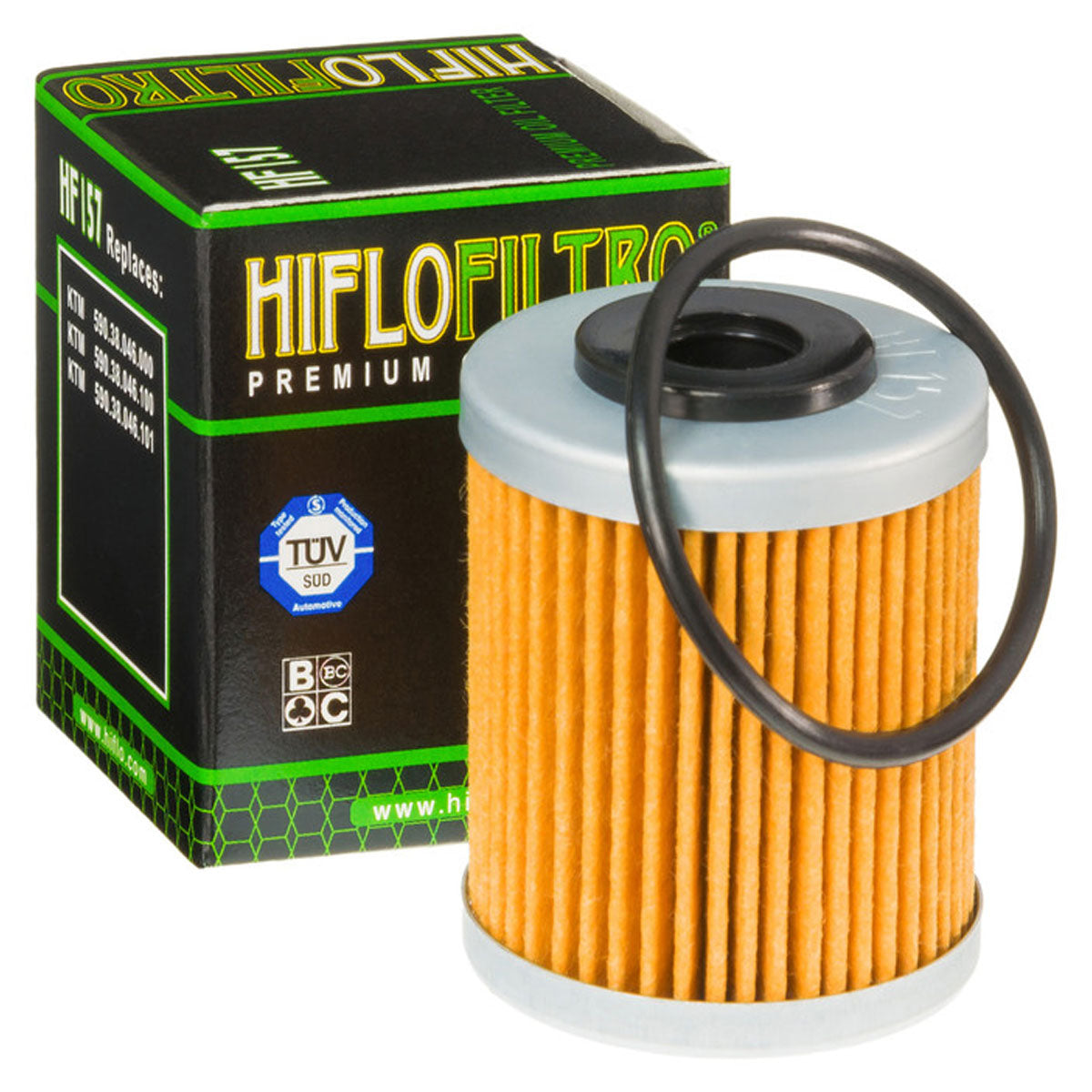 Hiflofiltro HF157 Oil Filter Yellow / Silver