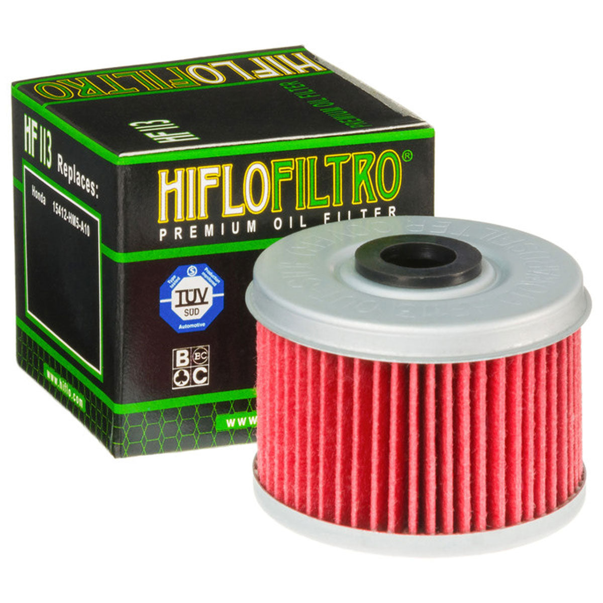 Hiflofiltro HF113 Oil Filter Red / Silver