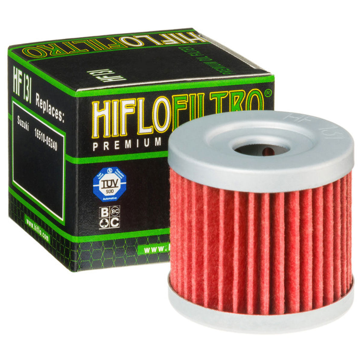 Hiflofiltro HF131 Oil Filter Red / Silver