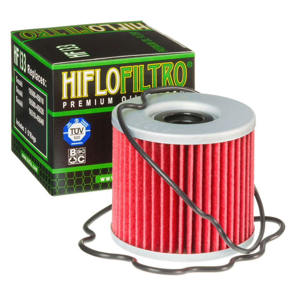 Hiflofiltro HF133 Oil Filter Red / Silver