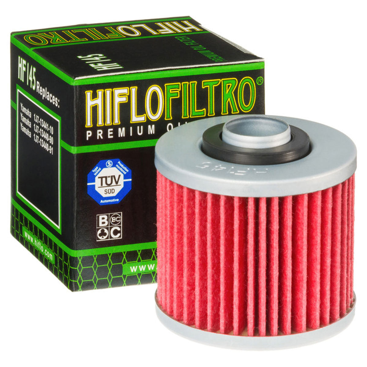 Hiflofiltro HF145 Oil Filter Red / Silver