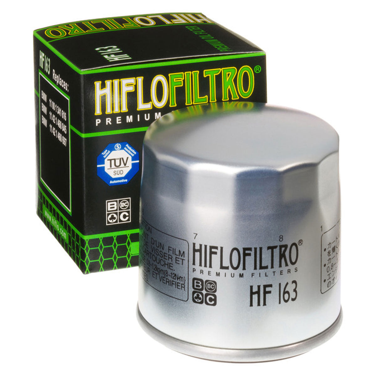 Hiflofiltro HF163 Oil Filter White Zinc